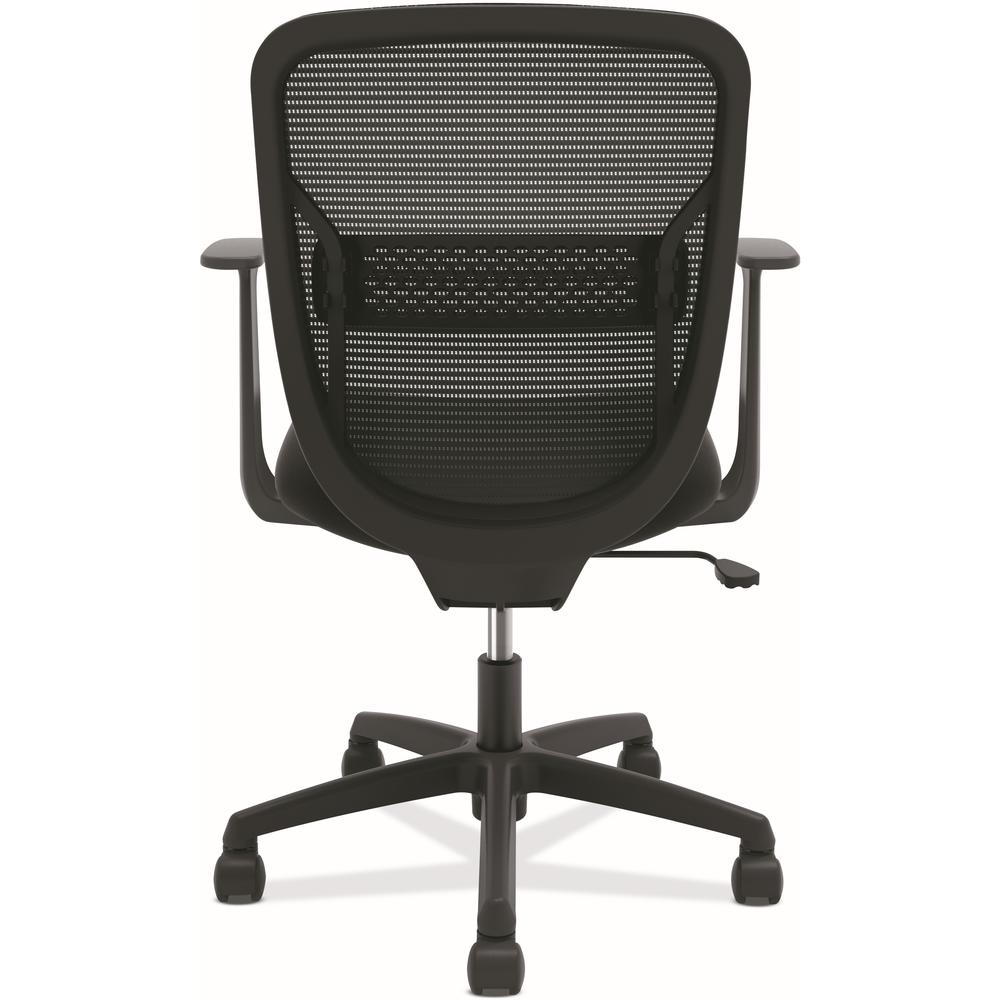 HON Gateway Chair - Fabric Seat - Black Mesh Back - Black Frame - Black - Armrest. Picture 2
