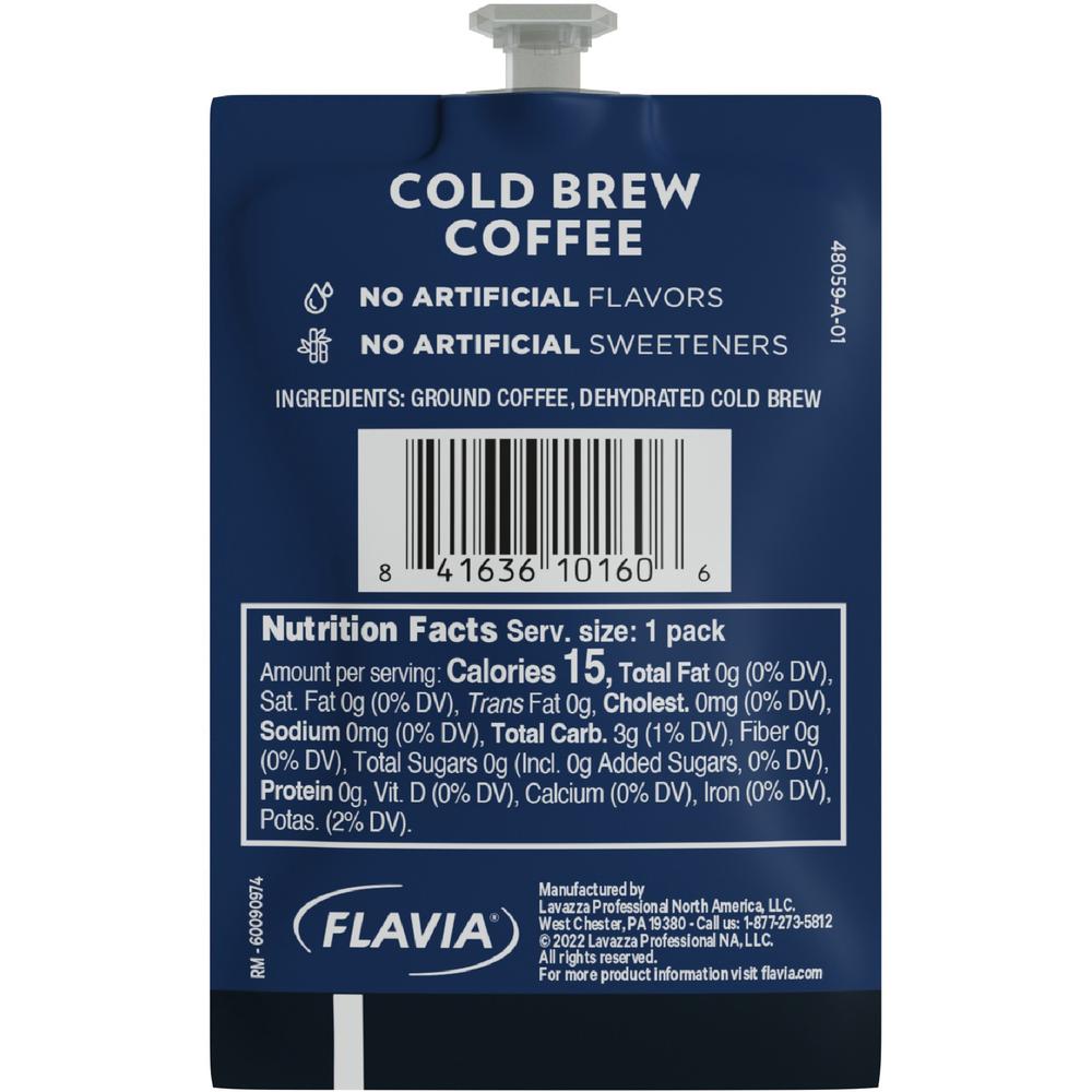 Lavazza Freshpack Cold Brew Coffee - Compatible with Flavia Creation 300 with Chill Refresh Module, Flavia Creation 600 with Chill Module - 80 / Carton. Picture 3