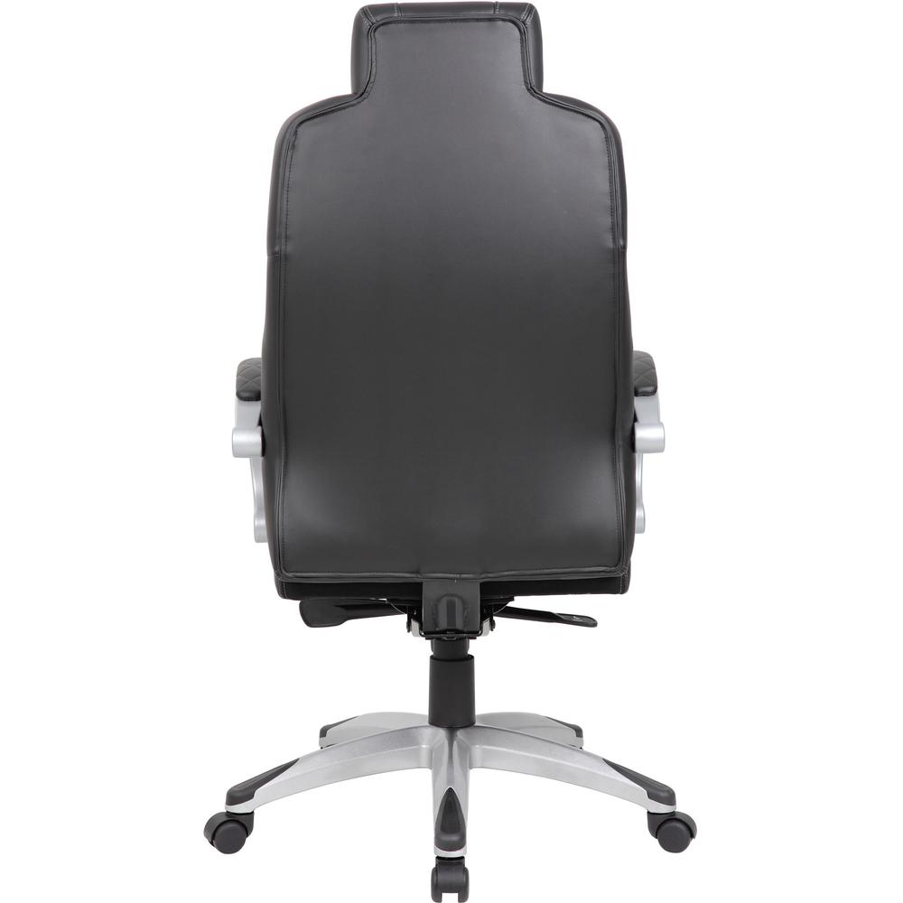 Boss Hinged Arm Executive Chair - Black Vinyl Seat - Black Back - 5-star Base - Armrest - 1 Each. Picture 7