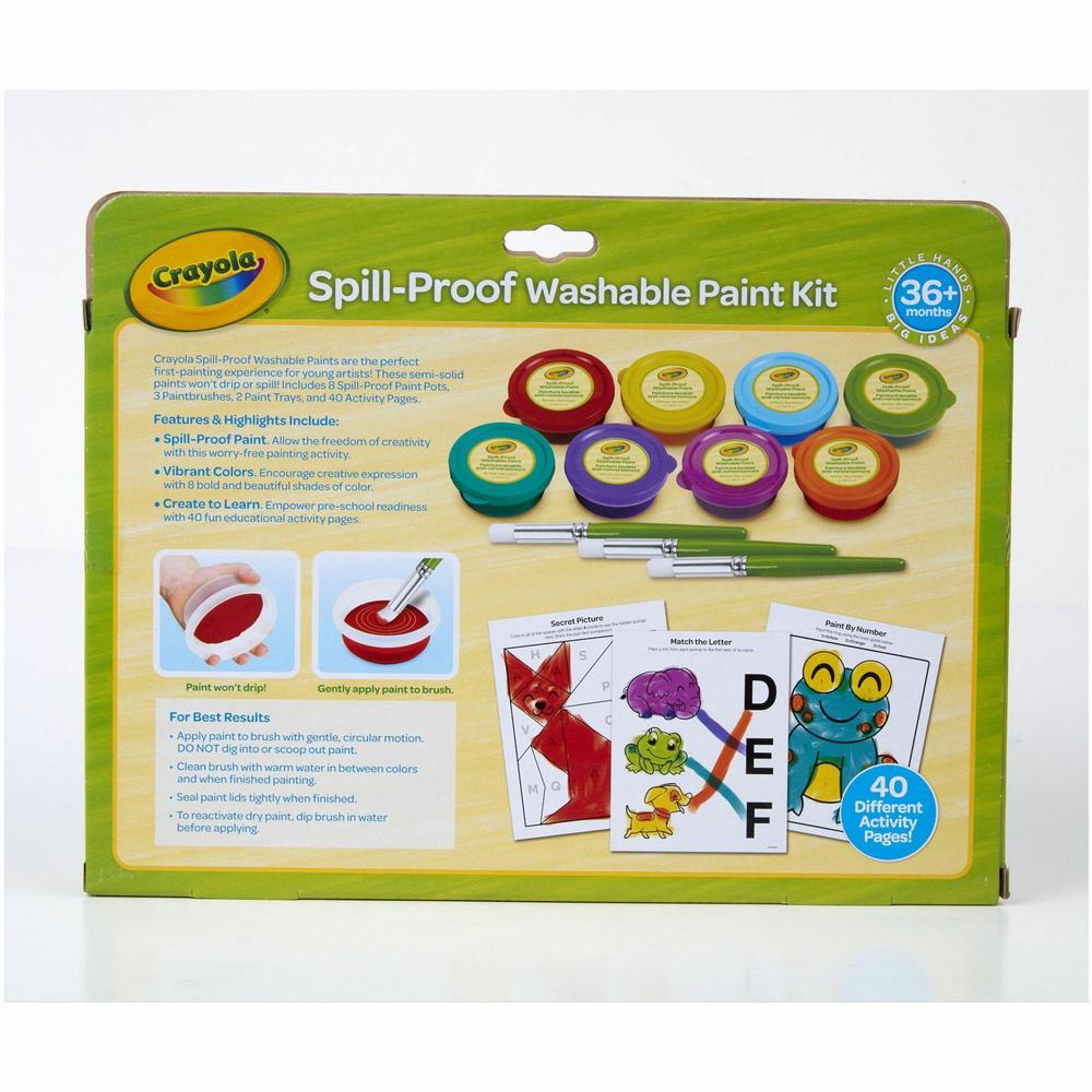 Crayola Spill Proof Washable Paint Set - Art, Craft, Fun and Learning - Recommended For 3 Year - 1 Kit. Picture 8