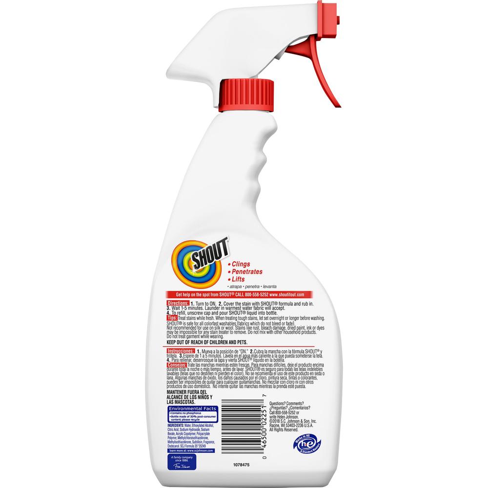 Shout Laundry Stain Remover - Concentrate - 8 / Carton - Color Safe, Washable, Refillable - Clear. Picture 6
