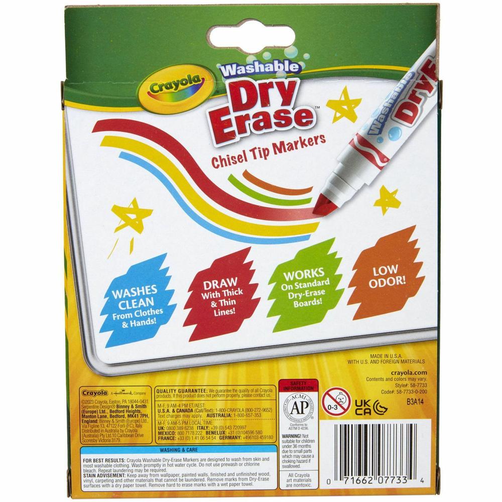 Crayola Washable Dura-Wedge Tip Dry-Erase Markers - 1 Pack. Picture 4