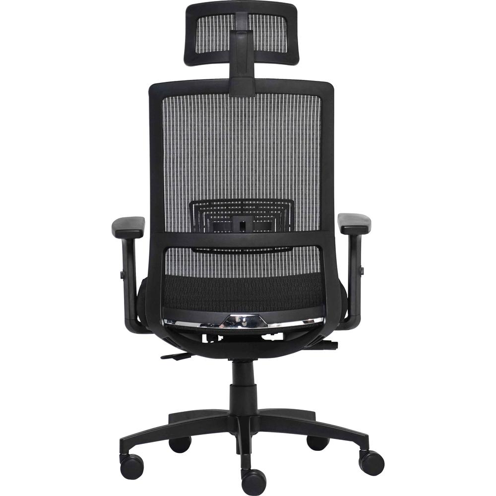 Lorell Mesh Task Chair - Fabric, Memory Foam Seat - Black - Armrest - 1 Each. Picture 4