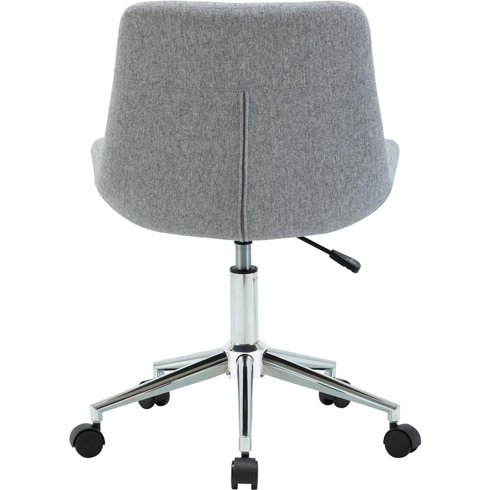LYS Low Back Office Chair - Gray Plywood, Fabric Seat - Gray Plywood, Fabric Back - Low Back - 1 Each. Picture 8