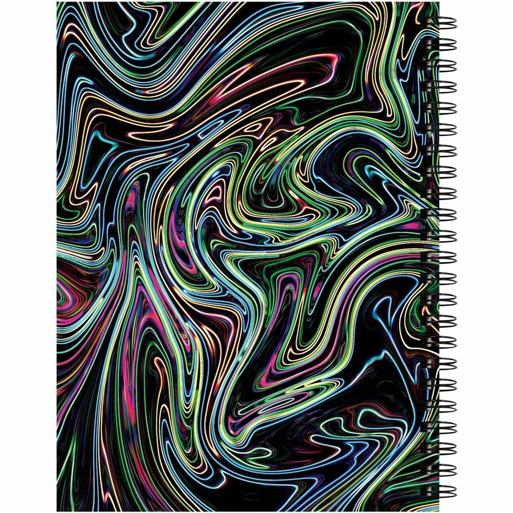 Pacon Fashion Sketch Book - 75 Pages - Spiral - 120 g/m&#178; Grammage - 9" x 6" - Neon Neon Squiggles Cover - Acid-free, Perforated, Durable. Picture 5