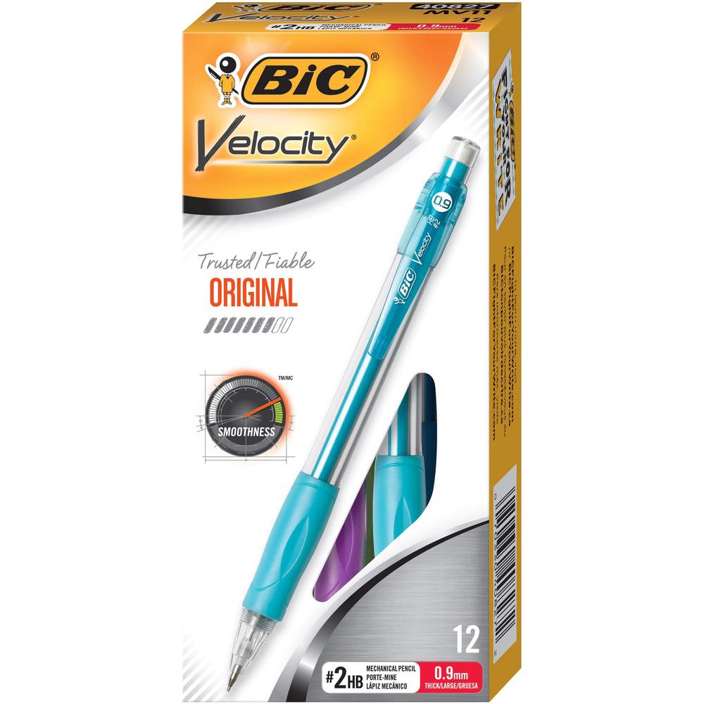 BIC Mechanical Pencils - #2 Lead - 0.9 mm Lead Diameter - Refillable - Turquoise Barrel - 1 Dozen. Picture 3