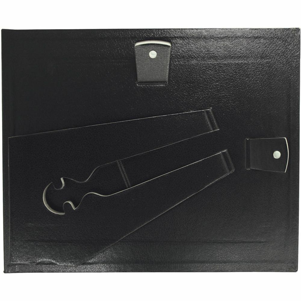 Golite nu-dell Flat Document Frames - Holds 11" x 8.50" Insert - Desktop - Horizontal, Vertical - Easel Back, Hanger - 2 / Pack - Leatherette - Black. Picture 3