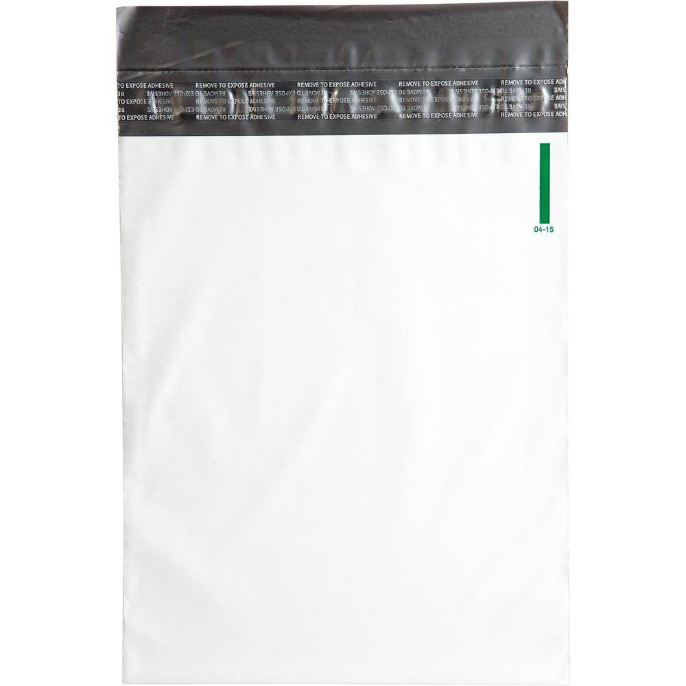 Quality Park Night Deposit Bags - 8.50" Width x 10.50" Length - White - Polyethylene - 100/Pack - Deposit. Picture 3