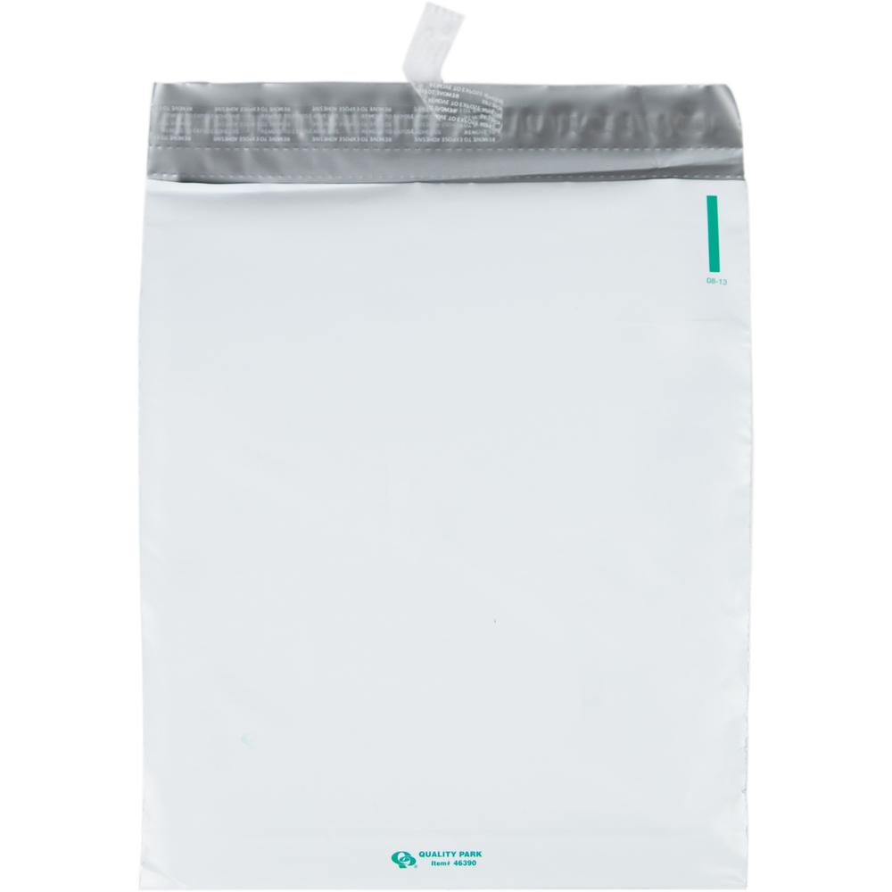 Quality Park Open-End Poly Expansion Mailers - Expansion - 11" Width x 13" Length - 2" Gusset - Self-sealing - Polyethylene - 100 / Carton - White. Picture 4