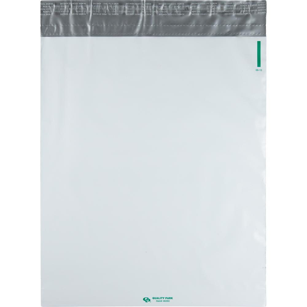 Quality Park Open-End Poly Expansion Mailers - Expansion - 13" Width x 16" Length - 2" Gusset - Self-sealing - Polyethylene - 100 / Carton - White. Picture 4
