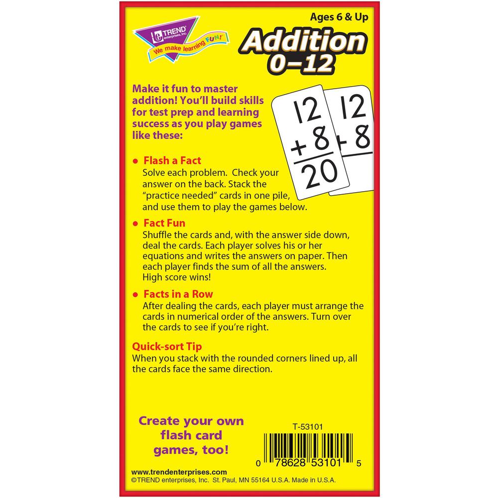 Trend Math Flash Cards - Educational - 1 / Box. Picture 4