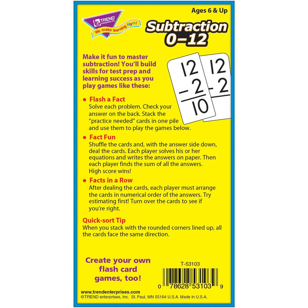 Trend Math Flash Cards - Educational - 1 / Box. Picture 3