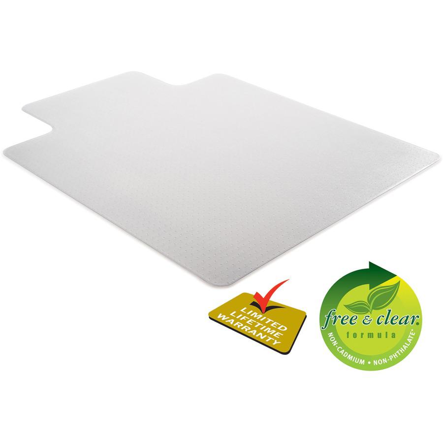 Deflecto SuperMat for Carpet - Carpeted Floor - 60" Length x 46" Width x 0.75" Thickness - Lip Size 12" Length x 25" Width - Vinyl - Clear. Picture 8