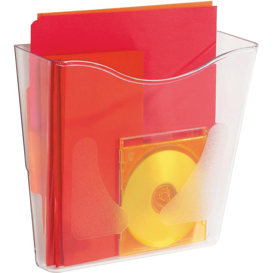 Deflecto Euro-Style DocuPocket - 1 Pocket(s) - 10" Height x 10.9" Width x 10.3" Depth - Clear - Plastic - 1 Each. Picture 4
