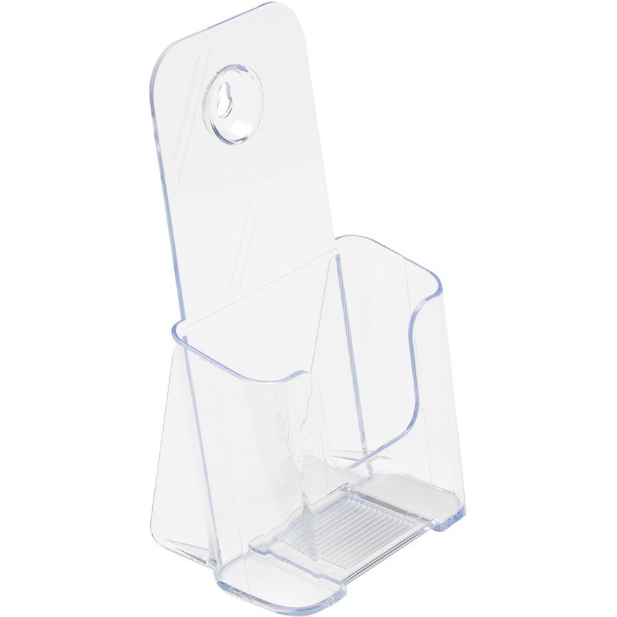Deflecto Single Compartment DocuHolder - 1 Pocket(s) - 7.8" Height x 4.4" Width x 3.3" DepthDesktop - Clear - Plastic - 1 Each. Picture 2