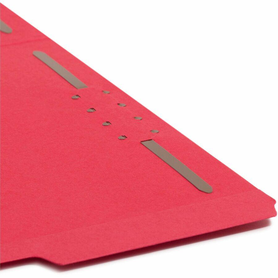 Smead Colored 1/3 Tab Cut Letter Recycled Fastener Folder - 8 1/2" x 11" - 3/4" Expansion - 2 x 2K Fastener(s) - 2" Fastener Capacity for Folder - Top Tab Location - Assorted Position Tab Position - R. Picture 8