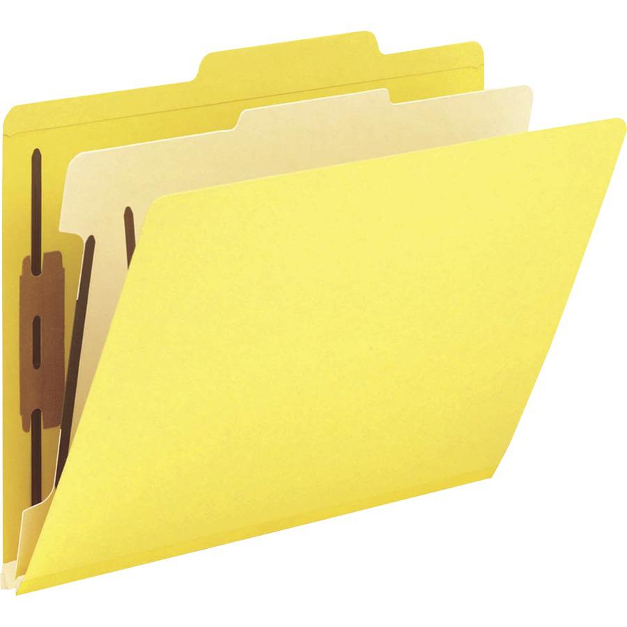 Smead Colored Classification Folders - Letter - 8 1/2" x 11" Sheet Size - 2" Expansion - Prong B Style Fastener - 2" Fastener Capacity for Folder - 2/5 Tab Cut - Right of Center Tab Location - 1 Divid. Picture 6