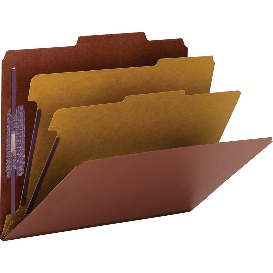 Smead Pressboard Classification Folders with SafeSHIELD&reg; Coated Fastener Technology - Letter - 8 1/2" x 11" Sheet Size - 2" Expansion - 2" Fastener Capacity for Folder - 2/5 Tab Cut - Right Tab Lo. Picture 6