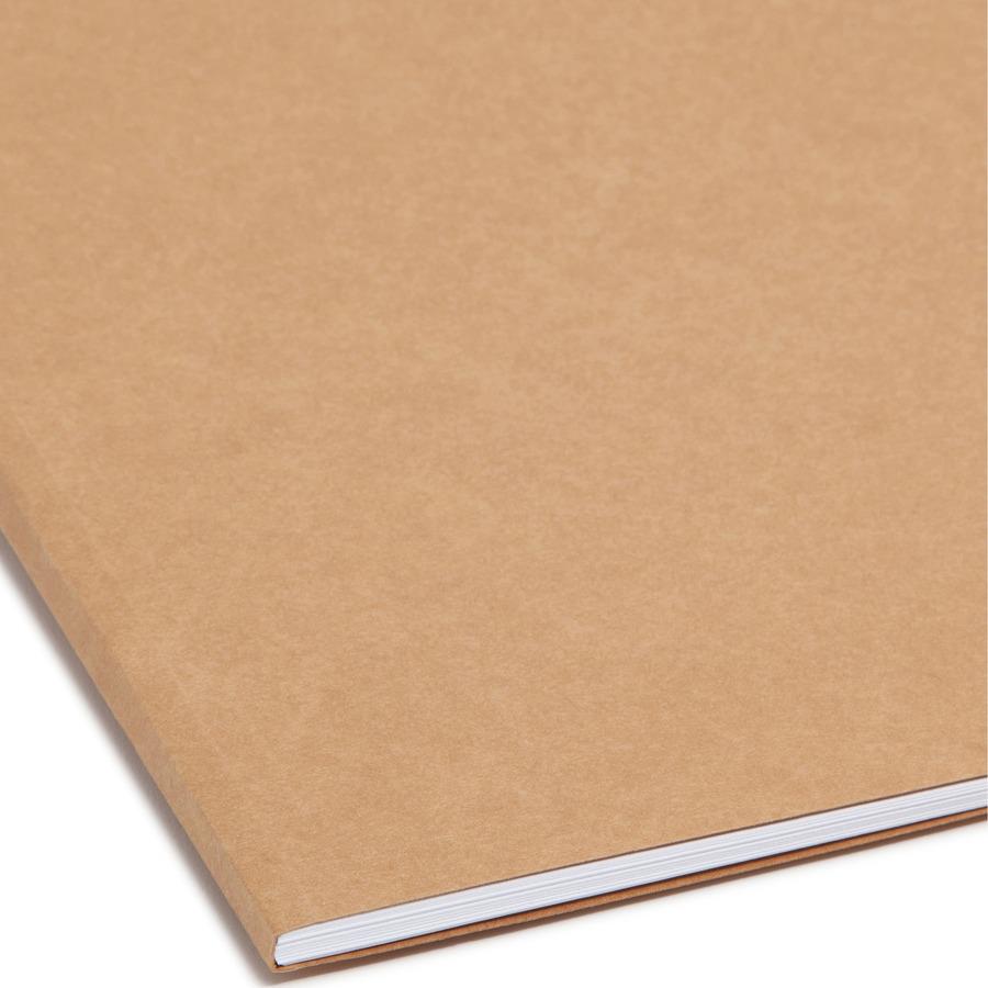 Smead 2/5 Tab Cut Letter Recycled Fastener Folder - 8 1/2" x 11" - 3/4" Expansion - 2 x 2K Fastener(s) - 2" Fastener Capacity for Folder - Top Tab Location - Right of Center Tab Position - Kraft - Kra. Picture 8