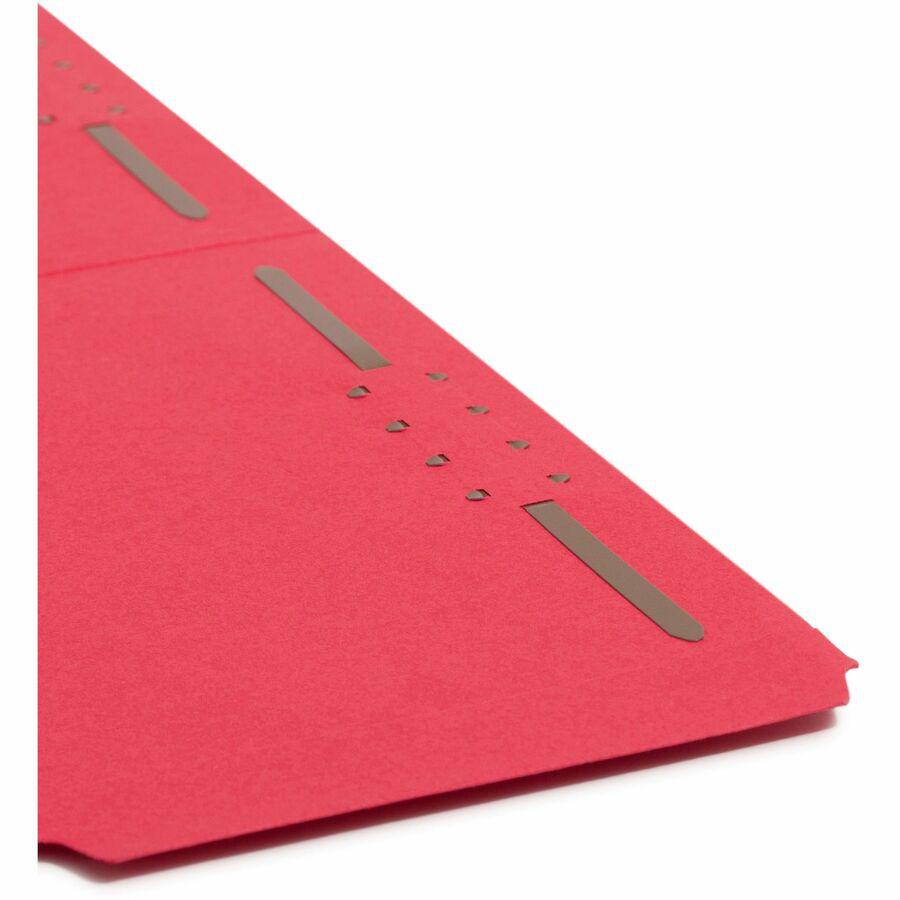 Smead Colored 1/3 Tab Cut Legal Recycled Fastener Folder - 8 1/2" x 14" - 3/4" Expansion - 2 x 2K Fastener(s) - 2" Fastener Capacity for Folder - Top Tab Location - Assorted Position Tab Position - Re. Picture 8