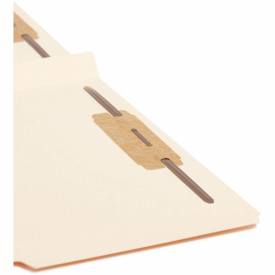 Smead 1/3 Tab Cut Legal Recycled Fastener Folder - 8 1/2" x 14" - 1 1/2" Expansion - 2 x 2B Fastener(s) - 1 1/2" Fastener Capacity for Folder - Top Tab Location - Assorted Position Tab Position - Mani. Picture 8