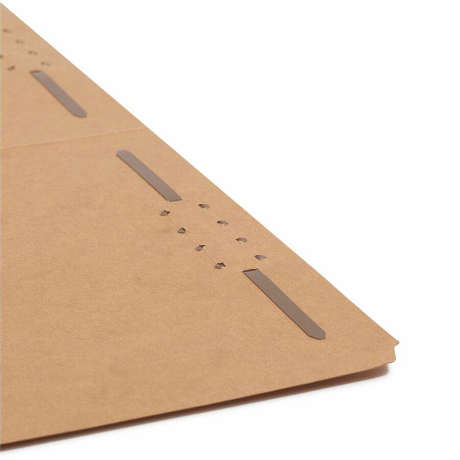 Smead 2/5 Tab Cut Legal Recycled Fastener Folder - 8 1/2" x 14" - 3/4" Expansion - 2 x 2K Fastener(s) - 2" Fastener Capacity for Folder - Top Tab Location - Right Tab Position - Kraft - Kraft - 10% Re. Picture 6