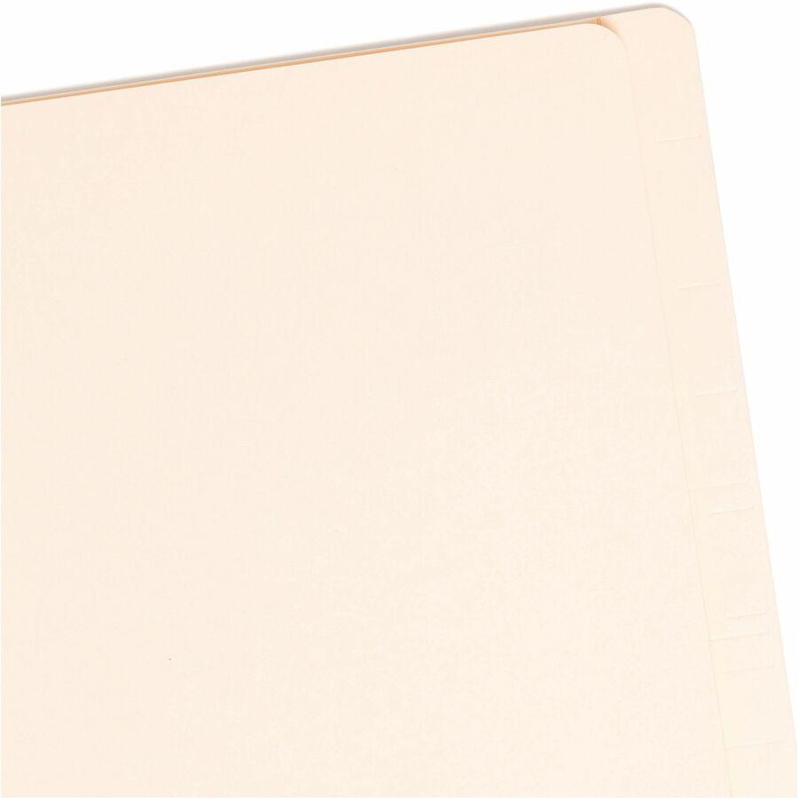 Smead Letter Recycled Classification Folder - 8 1/2" x 11" - 2" Expansion - 2 x 2B Fastener(s) - 2" Fastener Capacity for Folder - End Tab Location - 1 Divider(s) - Pressboard - Manila - 10% Recycled . Picture 6