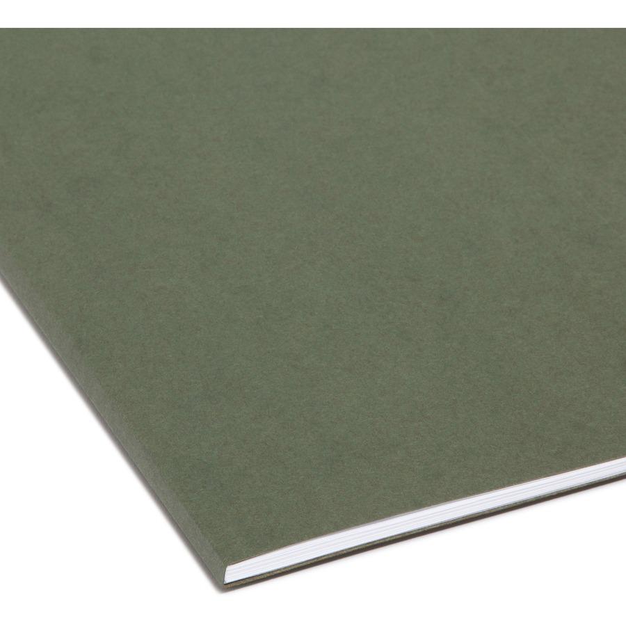 Smead Letter Recycled Hanging Folder - 8 1/2" x 11" - 2" Expansion - Standard Green - 10% Recycled - 25 / Box. Picture 6