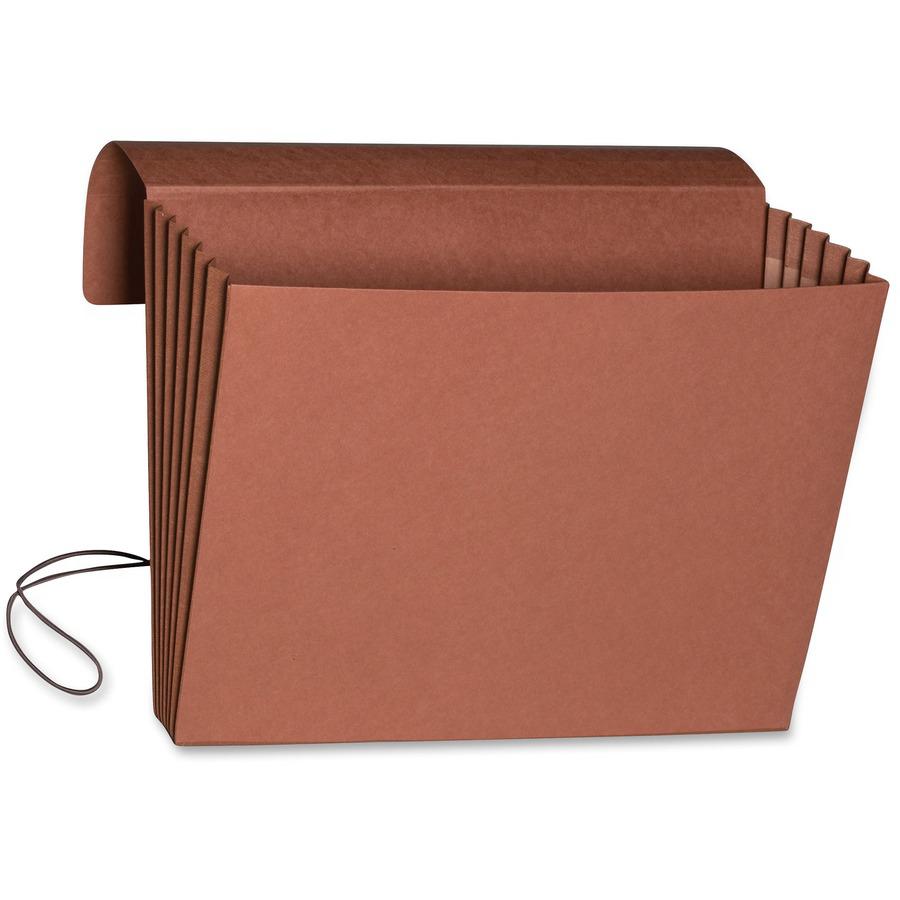 Smead Letter Recycled File Wallet - 8 1/2" x 11" - 5 1/4" Expansion - Top Tab Location - Redrope - Redrope - 30% Recycled - 1 Each. Picture 3