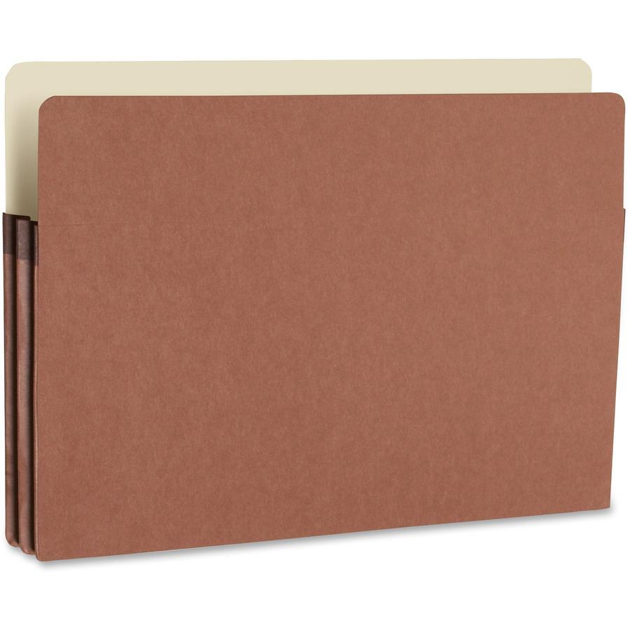 Smead Straight Tab Cut Legal Recycled File Pocket - 8 1/2" x 14" - 1 3/4" Expansion - Top Tab Location - Redrope, Kraft - Redrope - 30% Recycled - 25 / Box. Picture 6