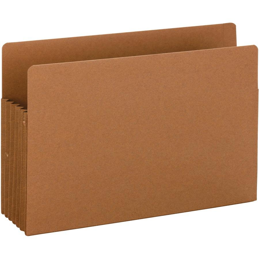 Smead TUFF Straight Tab Cut Legal Recycled File Pocket - 8 1/2" x 14" - 5 1/4" Expansion - Redrope - Redrope - 30% Recycled - 10 / Box. Picture 6