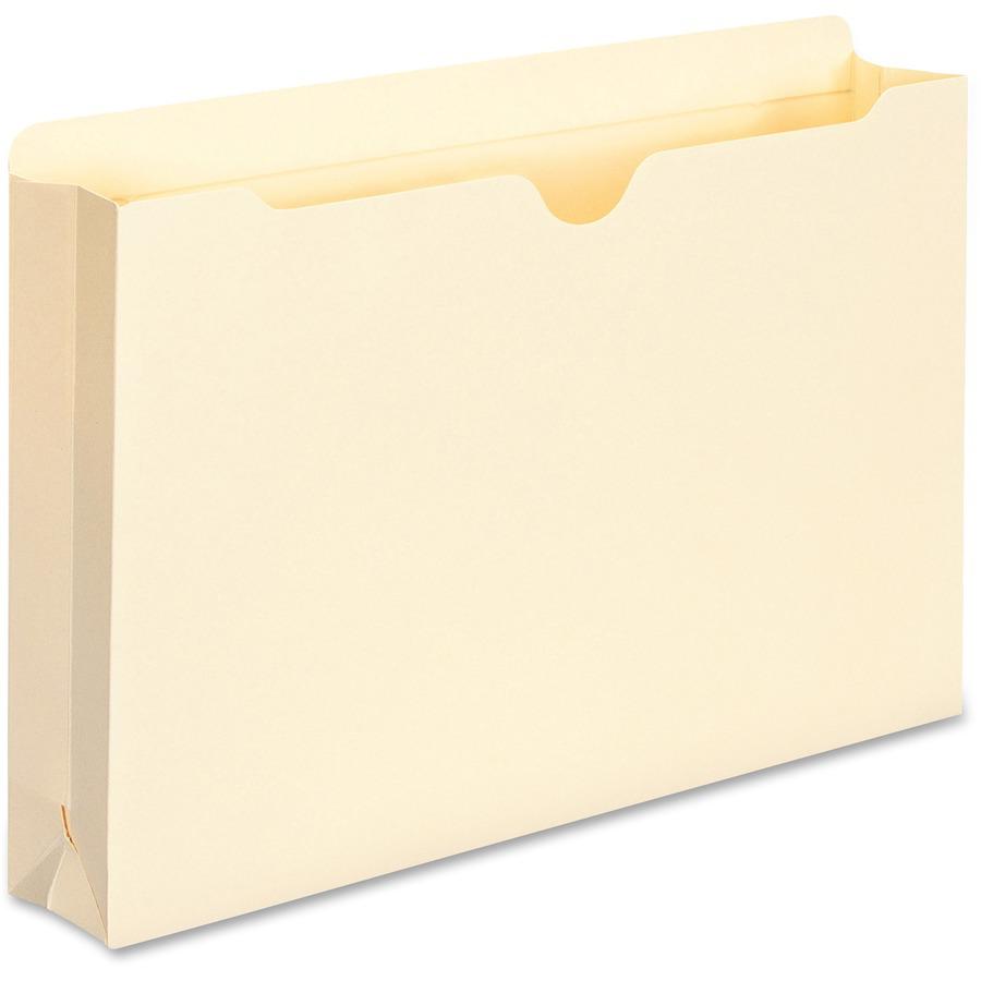 Smead Legal Recycled File Jacket - 8 1/2" x 14" - 2" Expansion - Manila - 10% Recycled - 50 / Box. Picture 8