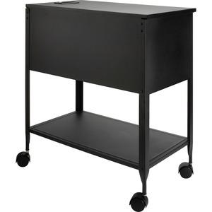 Lorell Standard Mobile File - 4 Casters - x 13.5" Width x 24.8" Depth x 28.3" Height - Black - 1 Each. Picture 10