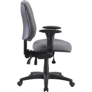 Lorell Accord Mid-Back Task Chair - Gray Polyester Seat - Black Frame - 1 Each. Picture 9