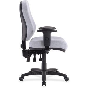 Lorell Baily High-Back Multi-Task Chair - Gray Acrylic Seat - Black Frame - 1 / Each. Picture 4