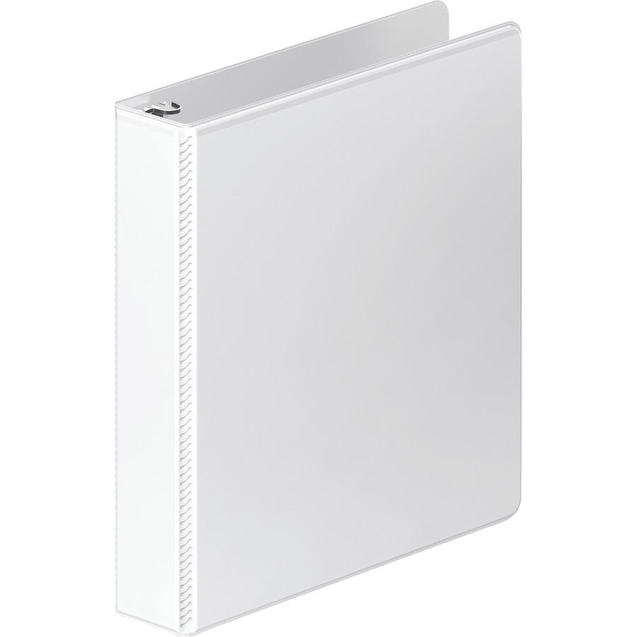 ACCO Extra-Durable Hinge Heavy-Duty View Binder - 1 1/2" Binder Capacity - Letter - 8 1/2" x 11" Sheet Size - 3 x Clip Fastener(s) - Internal Pocket(s) - Presstex - White - Crack Resistant, Tear Resis. Picture 7