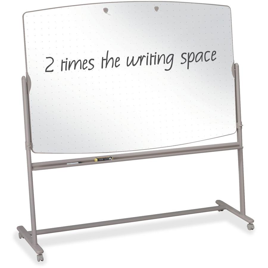 Quartet Large Reversible Total Erase Mobile Easel - 72" (6 ft) Width x 48" (4 ft) Height - White Surface - Neutral Metal Frame - Rectangle - 1 Each. Picture 5