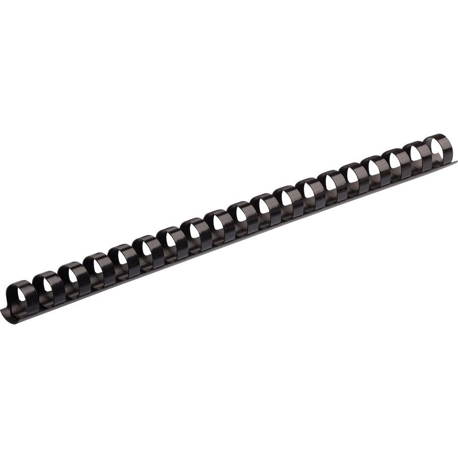 Fellowes Plastic Binding Combs - 0.6" Height x 10.8" Width x 0.6" Depth - 0.62" Maximum Capacity - 120 x Sheet Capacity - For Letter 8 1/2" x 11" Sheet - Round - Black - Plastic. Picture 4