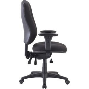 Lorell Accord Fabric Swivel Task Chair - Black Polyester Seat - Black Frame - 1 Each. Picture 11