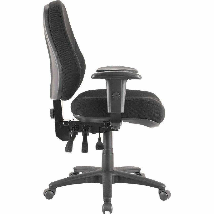 Lorell Bailey High-Back Multi-Task Chair - Black Acrylic Seat - Black Frame - 1 Each. Picture 7