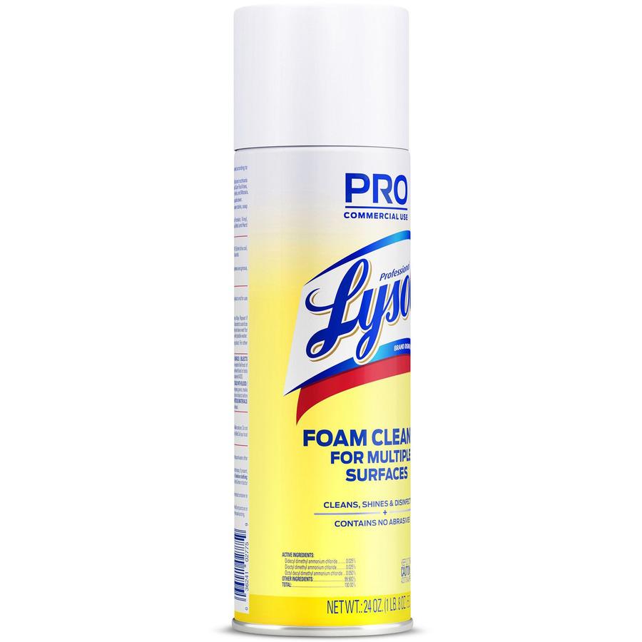 Professional Lysol Disinfectant Foam Cleaner - For Multi Surface - 24 oz (1.50 lb) - Fresh Clean Scent - 12 / Carton - Pleasant Scent, Disinfectant, CFC-free. Picture 7