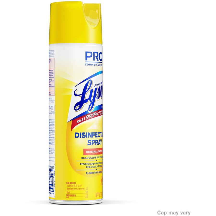 Professional Lysol Original Disinfectant Spray - For Multi Surface - 19 fl oz (0.6 quart) - Original Scent - 12 / Carton - Pleasant Scent, Disinfectant, CFC-free - Clear. Picture 5