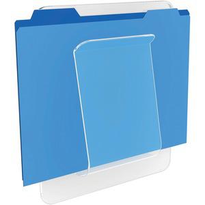 Deflecto Stand-Tall Wall File - 10.6" Height x 9.3" Width x 1.8" Depth - Unbreakable, Stackable - Clear - Plastic - 1 Each. Picture 3