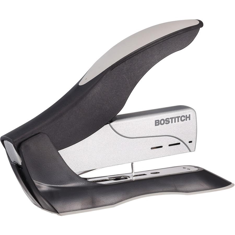 Bostitch Spring-Powered Antimicrobial Heavy Duty Stapler - 100 Sheets Capacity - 210 Staple Capacity - Full Strip - 1/2" Staple Size - 1 Each - Black, Gray. Picture 8