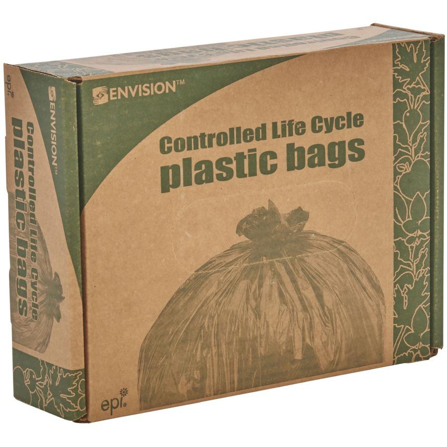 Stout Controlled Life-Cycle Plastic Trash Bags - 30 gal Capacity - 30" Width x 36" Length - 0.80 mil (20 Micron) Thickness - Brown - 60/Carton - Office Waste. Picture 8