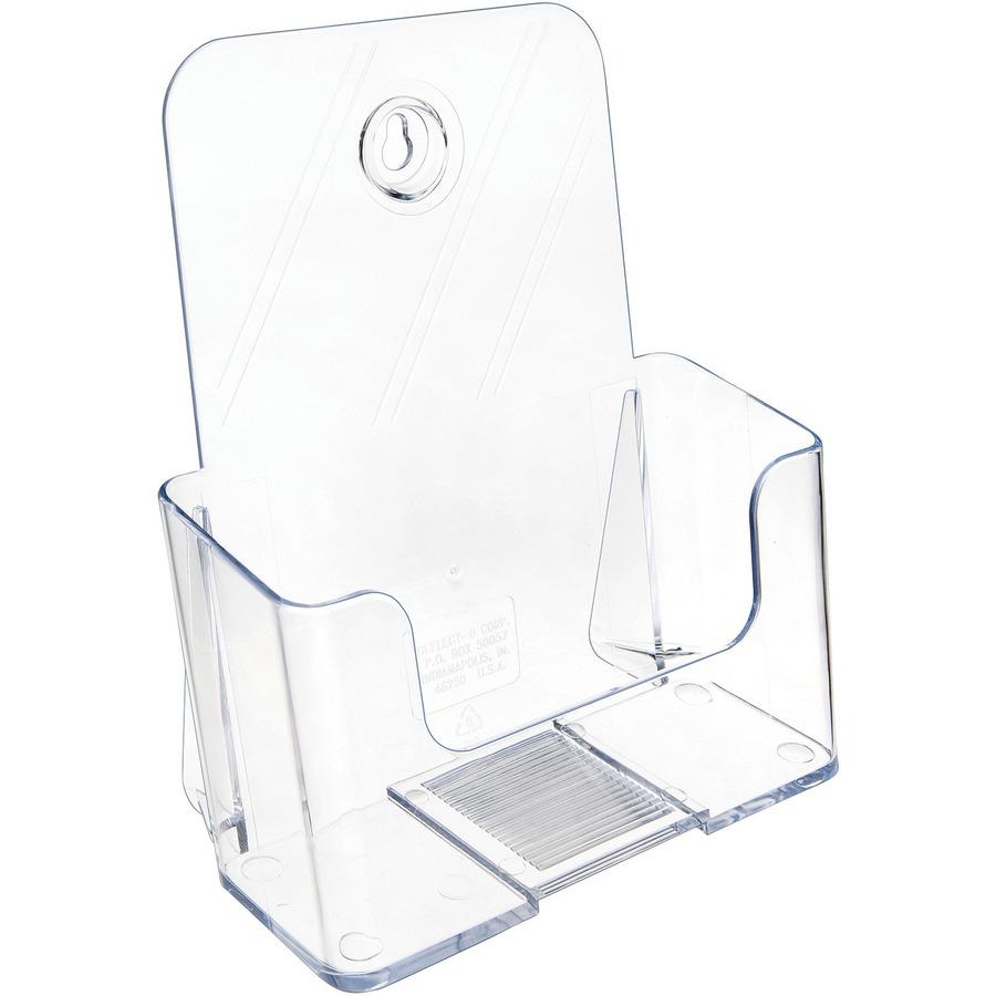 Deflecto Single Compartment DocuHolder - 1 Compartment(s) - 7.8" Height x 6.5" Width x 3.8" DepthDesktop - Booklet Size - Clear - Plastic - 1 Each. Picture 3