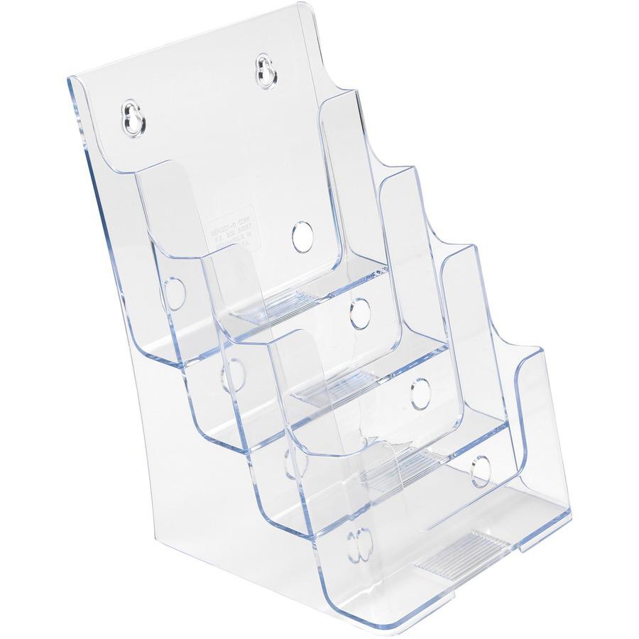 Deflect-o Booklet Holder - 4 Compartment(s) - 4 Tier(s) - 10" Height x 6.8" Width x 6.3" Depth - Desktop - Durable, Compact - Plastic - 1 Each. Picture 6