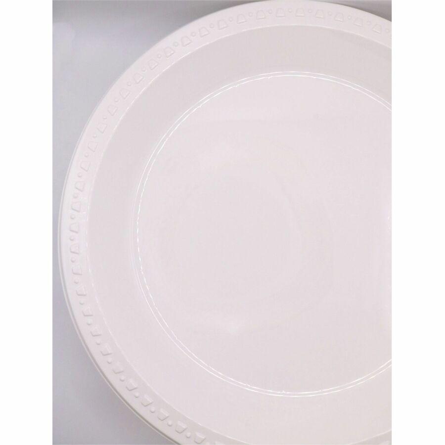 Tablemate Dinnerware Plate - 10.3" Diameter - Plastic Body - 125 / Pack. Picture 7
