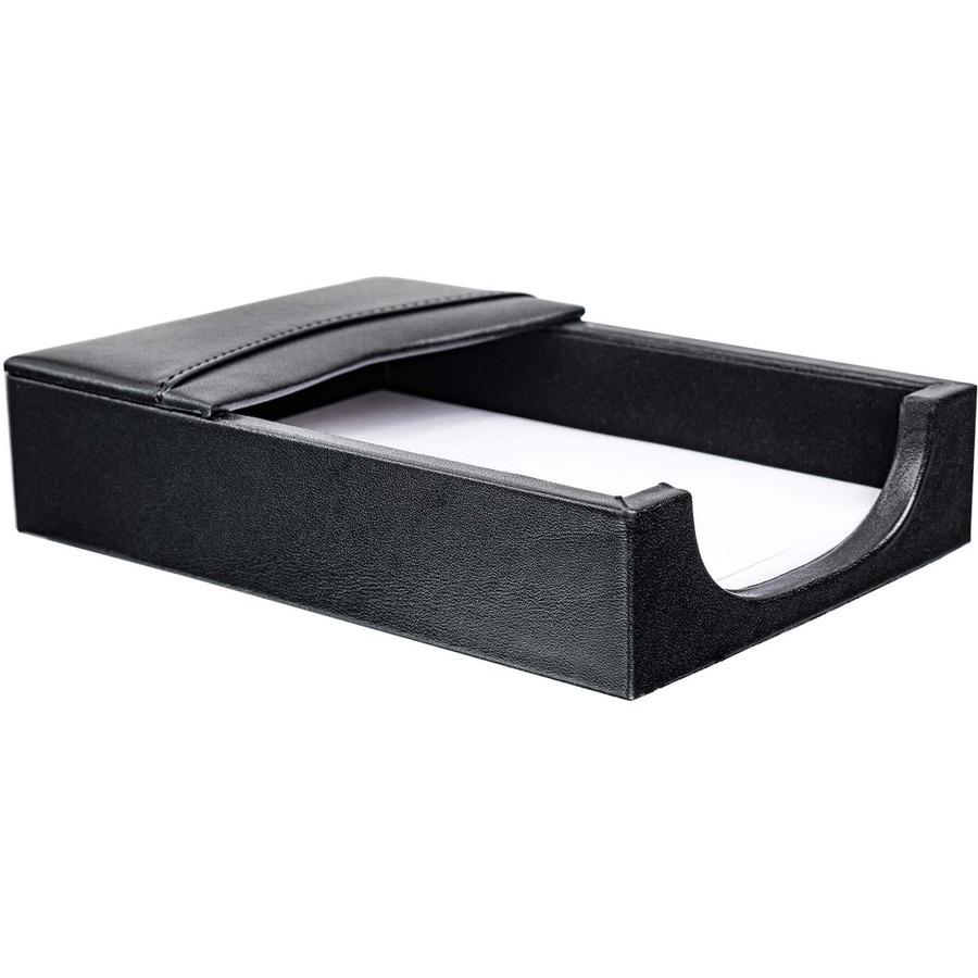 Dacasso 4x6 Memory Holder - 1.38" x 4.75" - Leather - Black. Picture 5