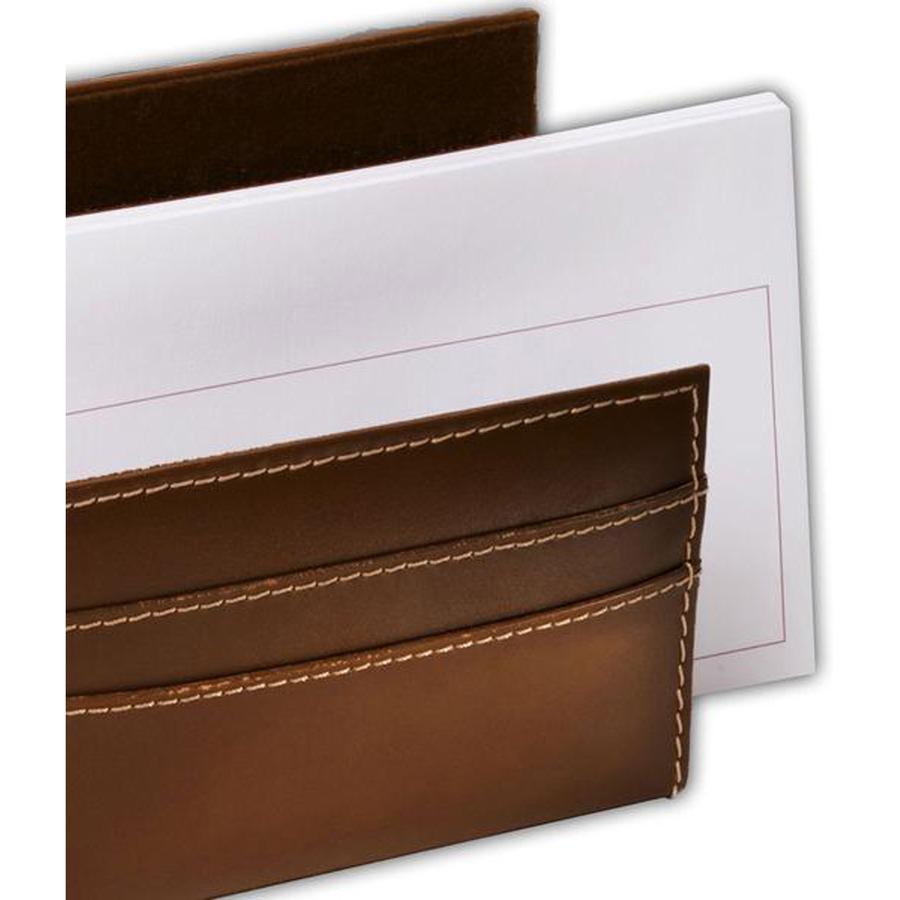 Dacasso Letter Holder - Leather - Rustic Brown. Picture 5